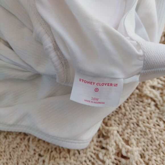 Stoney Clover One Piece Swimsuit Ribbed High Leg 16W women's - Picture 9 of 11